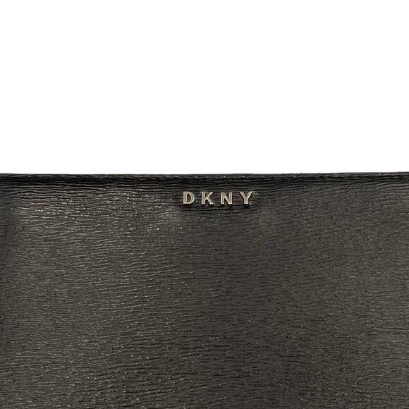 DKNY Faux Leather Perry Zip Around Wallet in Black - Picture 12 of 12